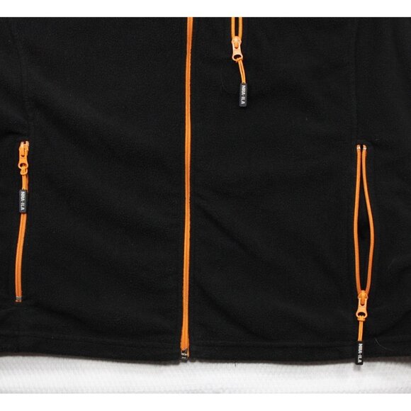 NRA-ILA Mens XL Black & Orange Fleece Vest With Zipper Pockets - Picture 2 of 10